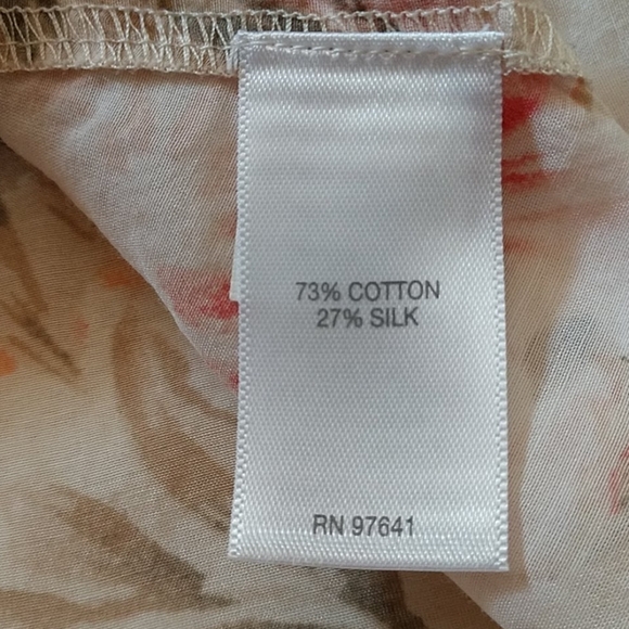 j.jill Sheer Long Sleeve Silk Blend Blouse - Picture 8 of 10